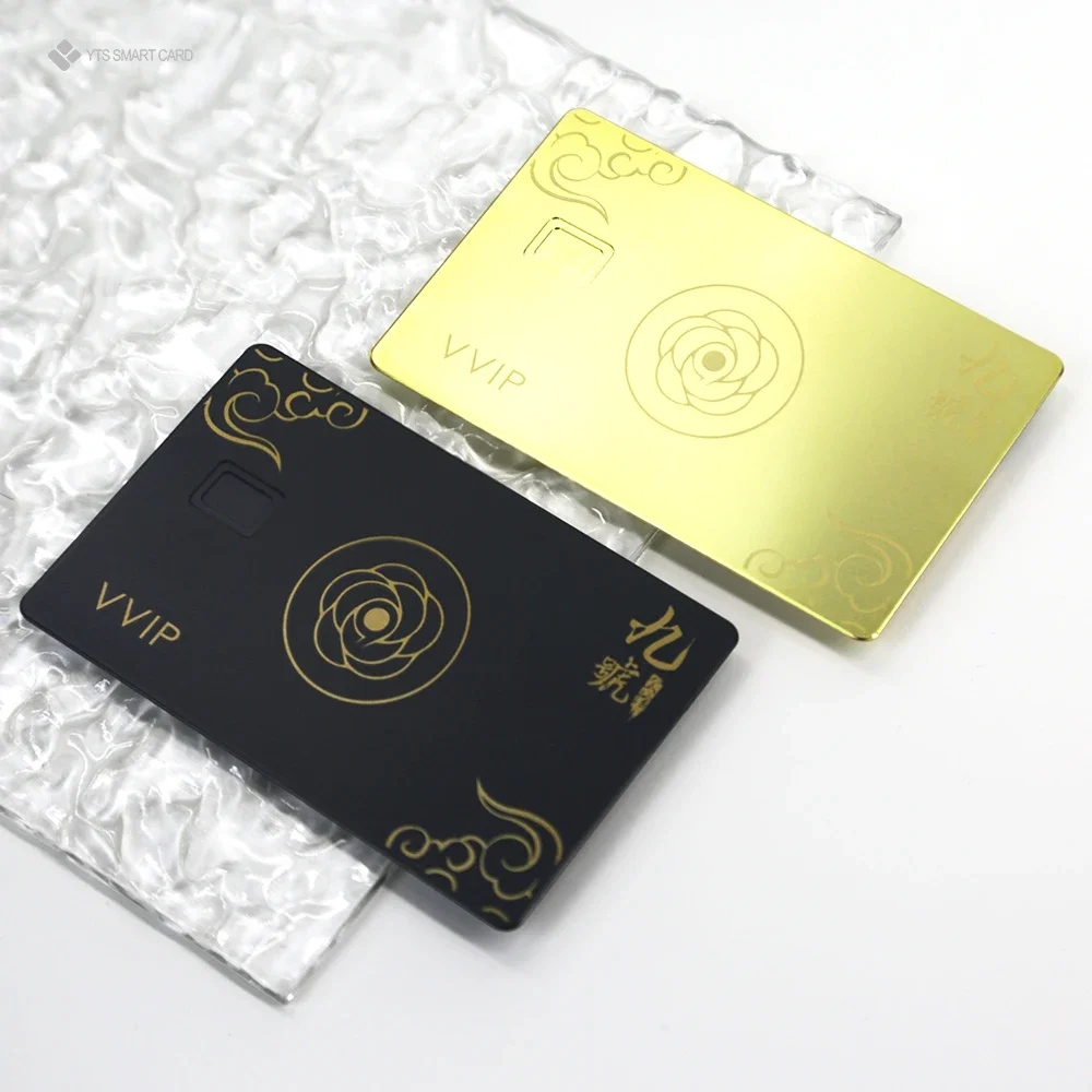 

Зеркально полированная металлическая карта Лазерная гравировка Нержавеющая сталь Печать на заказ VIP-каленство лояльности NFC Бизнес-металлическая карта