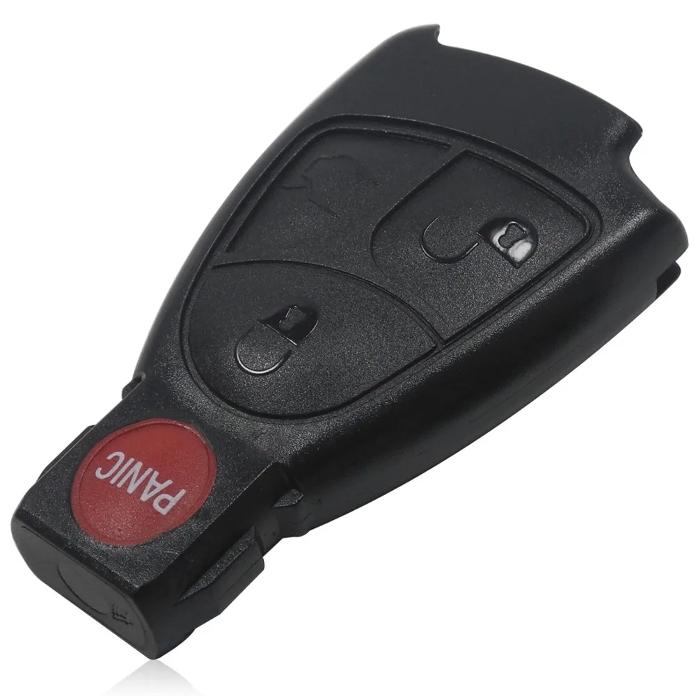 jingyuqin 10pcs/lot 2/3/4 BTN Remote Smart Car Key Shell Fob Case For Mercedes For Benz B C E S R CL GL SL ML CLK SLK Black