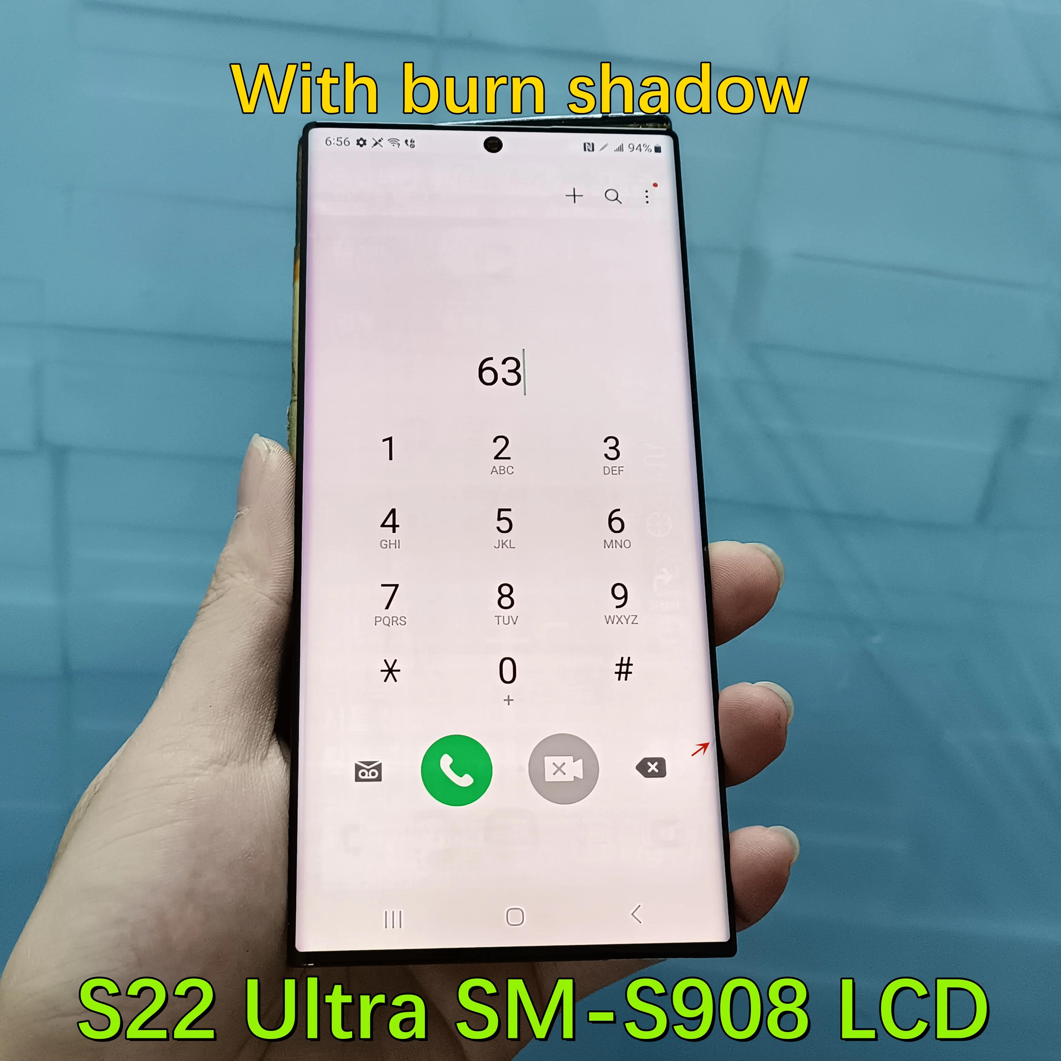 With defects S22Ultra LCD For Samsung Galaxy S22 Ultra SM-S908B S908N S908U Display Touch Screen Digitizer Assembly Replacement
