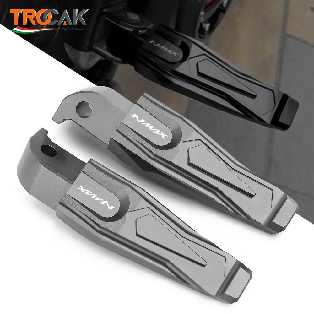 2024 For Yamaha NMAX 155 NMAX 125 N MAX 125 155 2023 Motorcycle Accessories Rear Foot Pegs Rests Pedals Footpegs