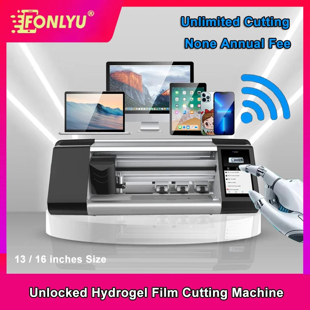 

FONLYU Unlock Hydrogel Micas Cutting Machine SS 057 Screen Protectors Smartphone Tablets Cutter Machine Front Rear Films Plotter
