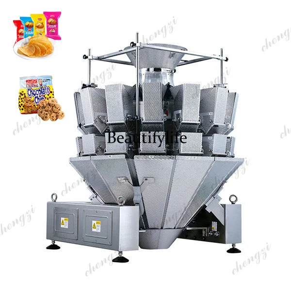 A81 Automatic Weighing Multihead Weigher Machine Fully Automatic Pellet Nuts Wafer Biscuit Olive Packaging Machine Customized