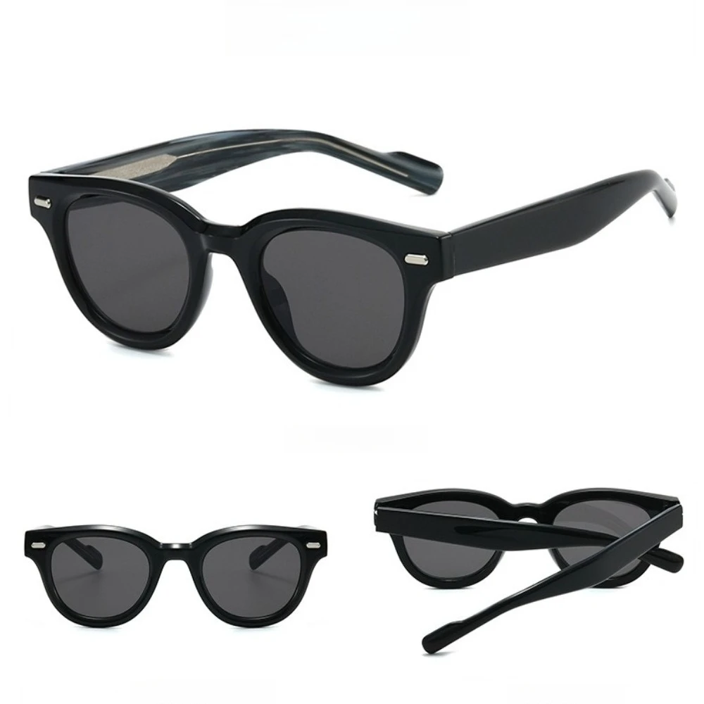 Luxury Studded Sunglasses Pin Insert Detail Retro UV400 Sun Glasses for Driving Trendy Shades Oversized Eyewear for Men & Women