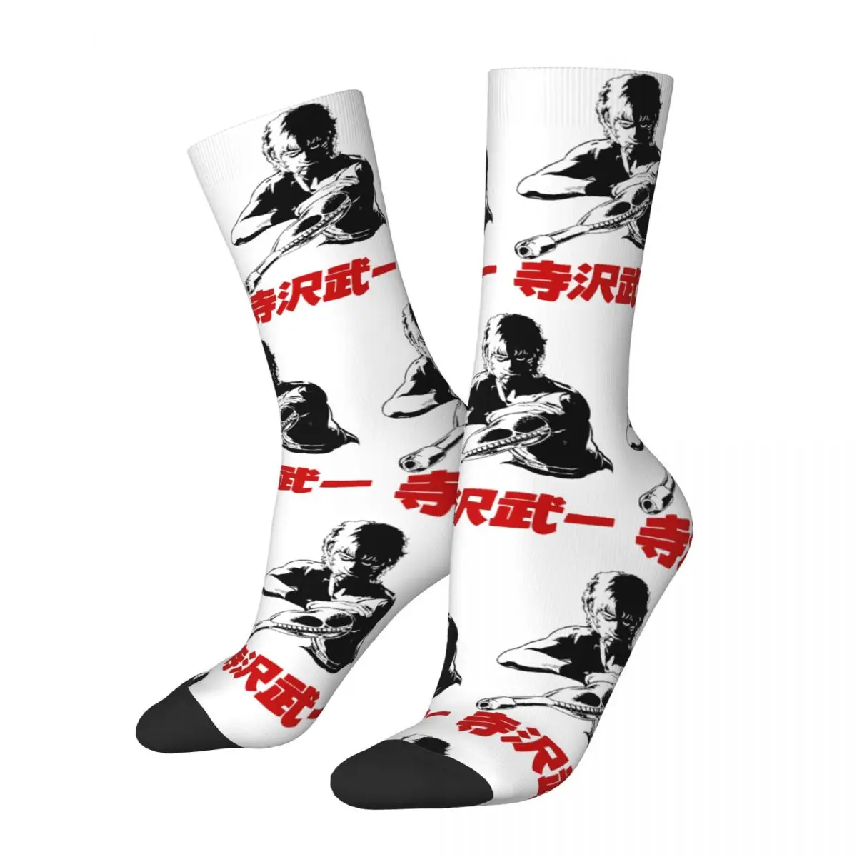 Space Adventure Cobra Anime Merch Crew Socks Non-slip Sport Long Socks Comfortable for Womens Wonderful Gifts