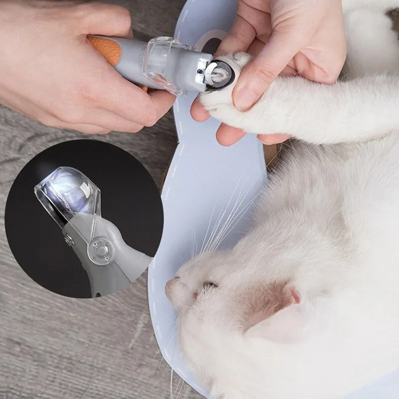 Led Pet Nail Clipper Special Nail Clipper Dog Cat Grooming Tools Scissors Nail Trimmer Pet Supplies Battery included