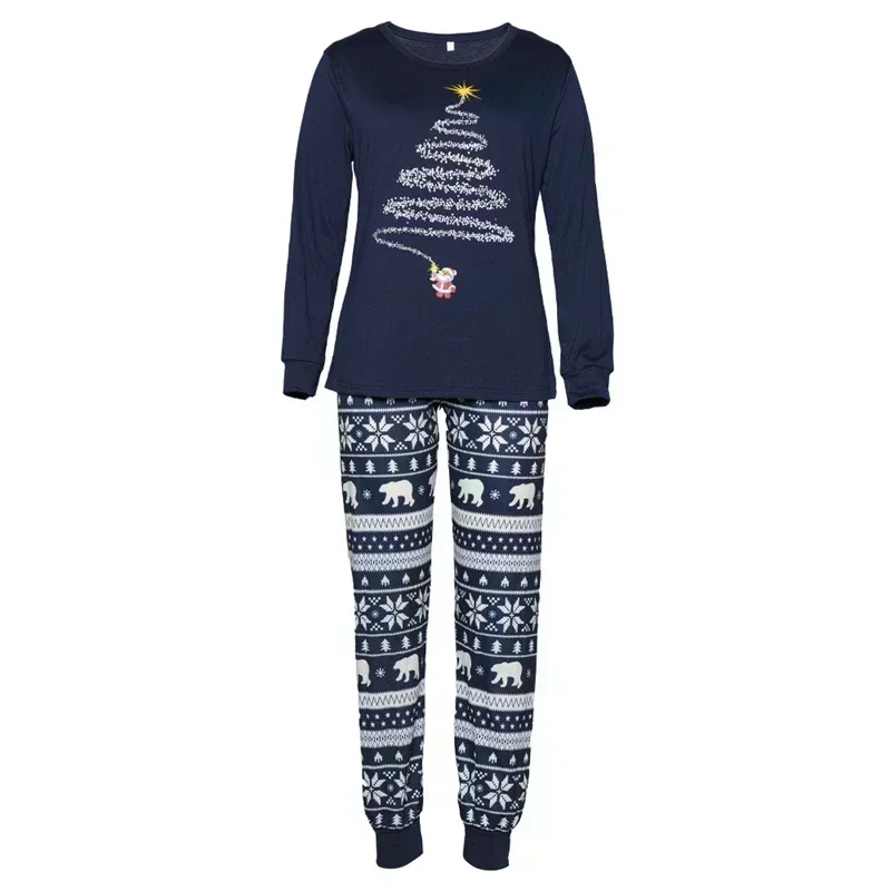 Christmas Family Matching Pajamas Set Firework Print Mom Dad Kids Home Clothes Warm Soft Sleepwear Baby&Dog Romper Pjs Xmas Look