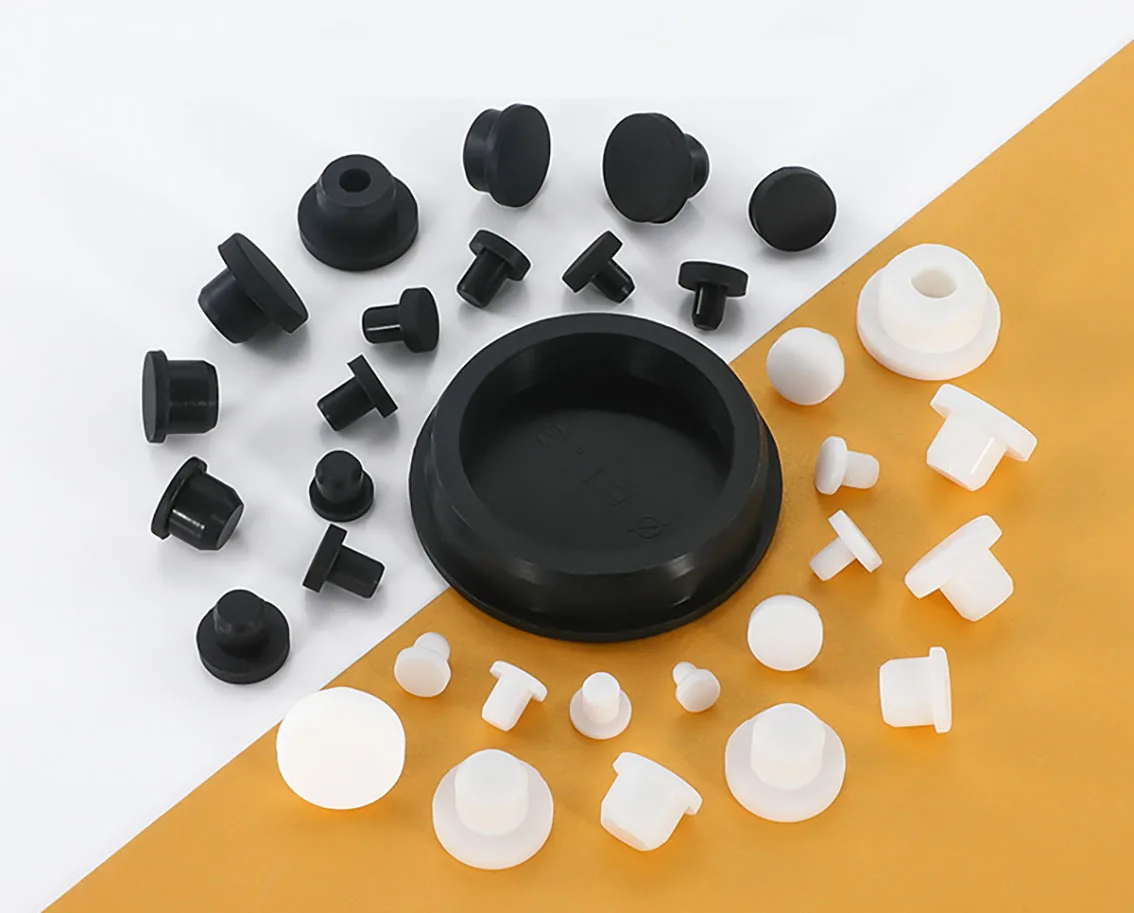 

White Silicone Rubber Plug Hole Blocking Anti-collision Rubber Pad High-temperature Resistant T-shaped Silicone Plug 22-48.5mm