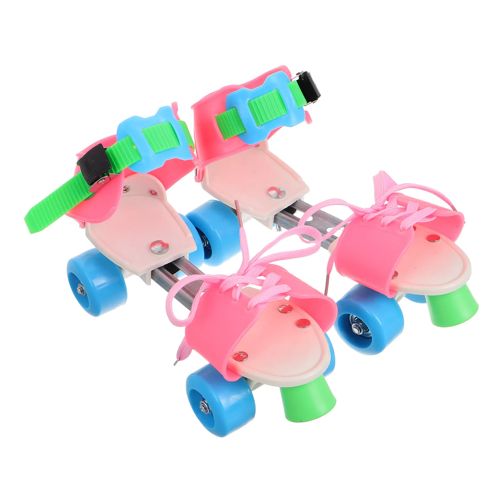 

1Pair Childrens Inline Roller Skates Expandable Size Double Wheel Design Stable Skating Experience for Beginners