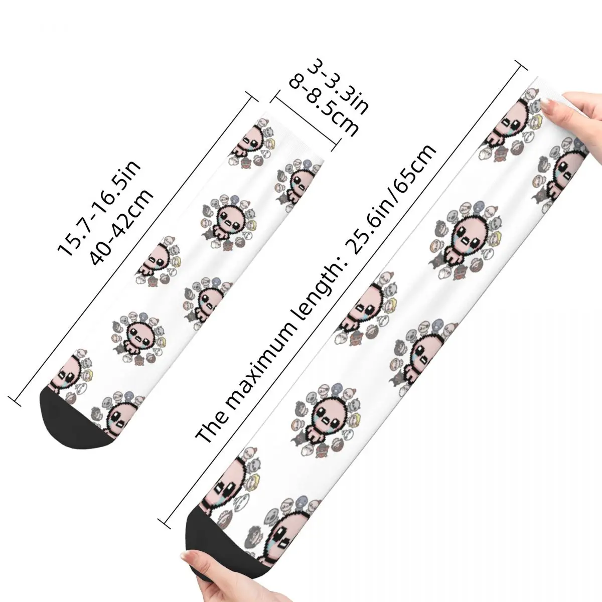 The Binding Of Isaac Circle Of Characters Socks Men\'s Women\'s Casual Socks High Quality Spring Autumn Middle Tube Socks Gift