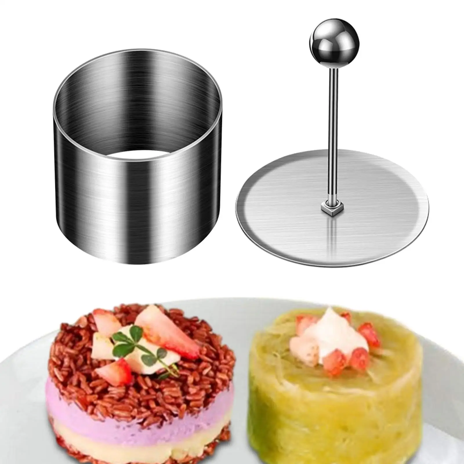 Stainless Steel Food Ring Nonstick Bakeware Salad Cake Dessert Die Mini Baking Ring Maker for Bread Tiramisu Sandwich Scones Pie