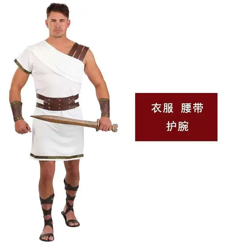 

Halloween Carnival Stage Performance Adult Greek Warrior Roman Gladiator Costume