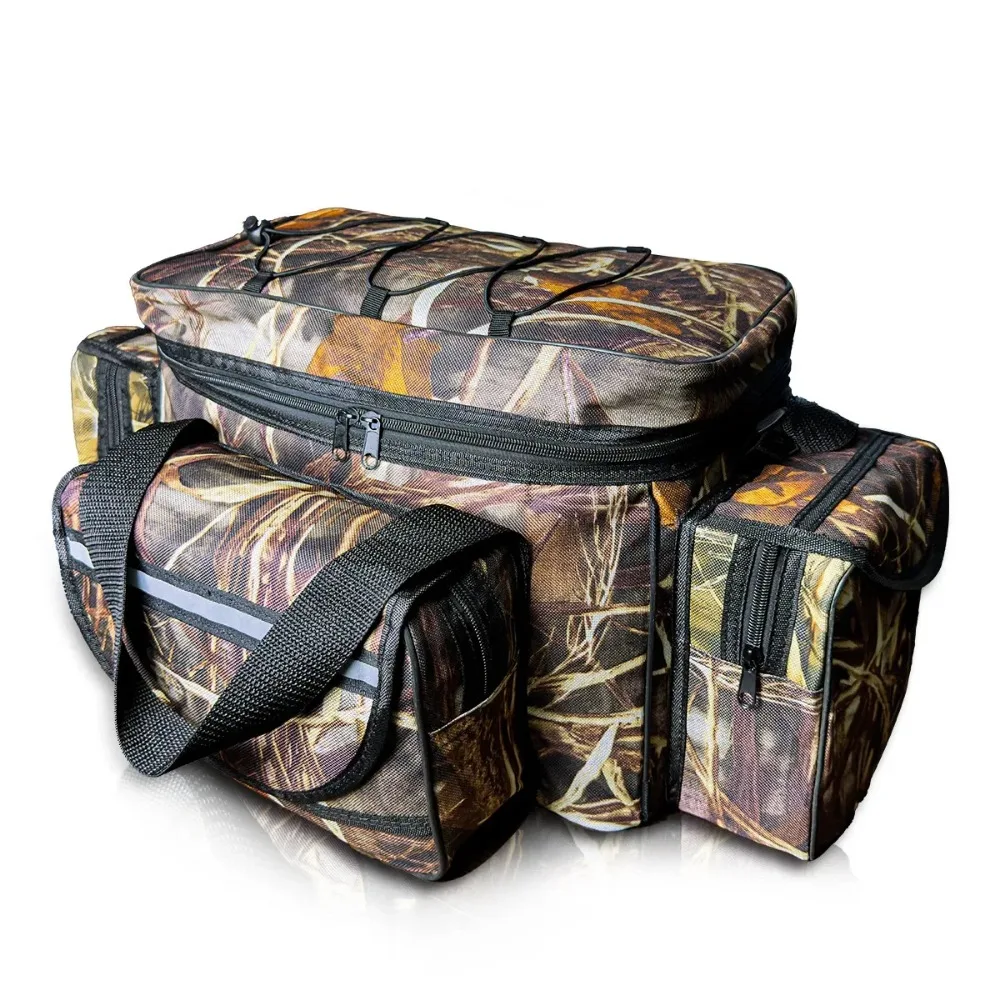 

Водонепроницаемая сумка для рыбалки 50*30*25 см, нейлоновая большая вместительная многоцелевая сумка для рыболовных снастей, двухслойные уличные сумки на плечо