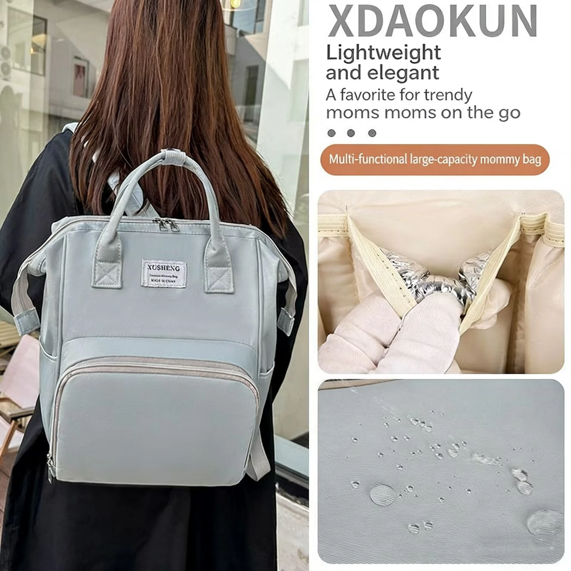 Mommy Bag Bags Baby Backpack Female Mommy Outting Bag Backpack Lightweight Portable Folding Large-capacity Travel Maternity