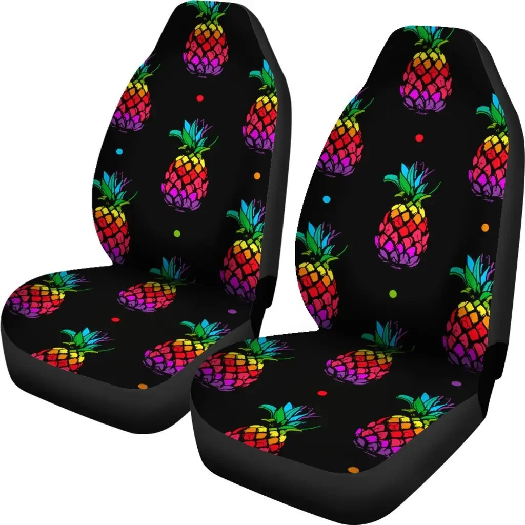 Colorful Pineapple Seat Cover Car Seat Covers Set 2 Pc, Car Accessories Car Mats