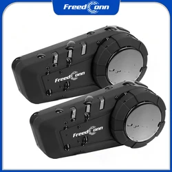 Freedconn KY Pro-auriculares intercomunicadores para casco de motocicleta, cascos con Bluetooth, 1000M, música, FM, impermeables, para 6 conductores