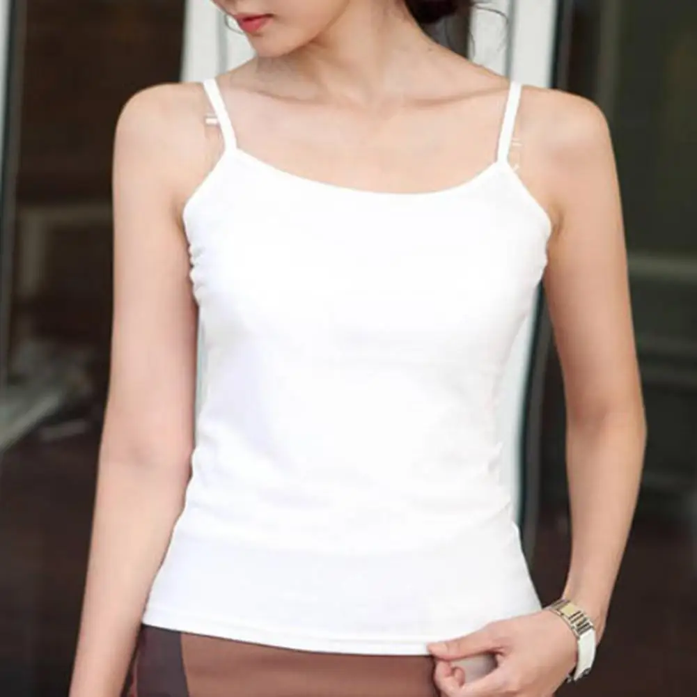 Camisole Chic Casual Sleeveless Vest Solid Color Stretchy Backless Camisole Tank Top for Daily Life