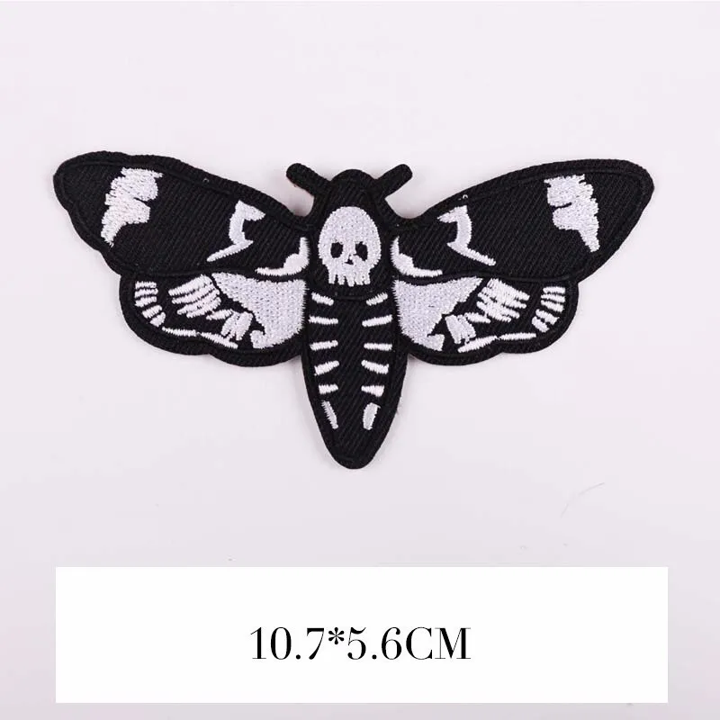 Black animal moth Leopard head Patch otto diagrammi cat Badge ricamato abbigliamento Patch Iron-On fai da te t-shirt per bambini decorativa