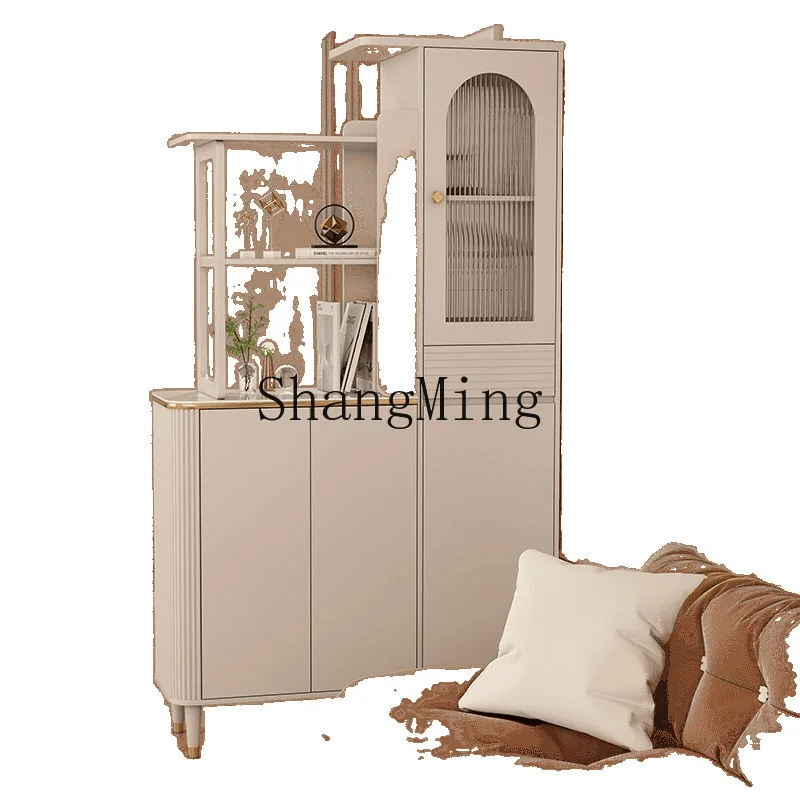 

CL Cream Style Entryway Door Living Room Entrance Cabinet Partition New Simple Modern Entrance Screen Decoration