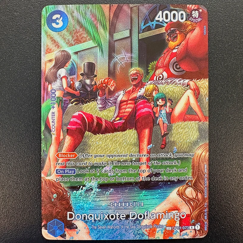 قطعة واحدة من بطاقات الوكيل من رقائق الألعاب الترفيهية OPCG Roronoa Zoro Dracule Mihawk Donguixote poflamingo Jack Collection لعبة هدية