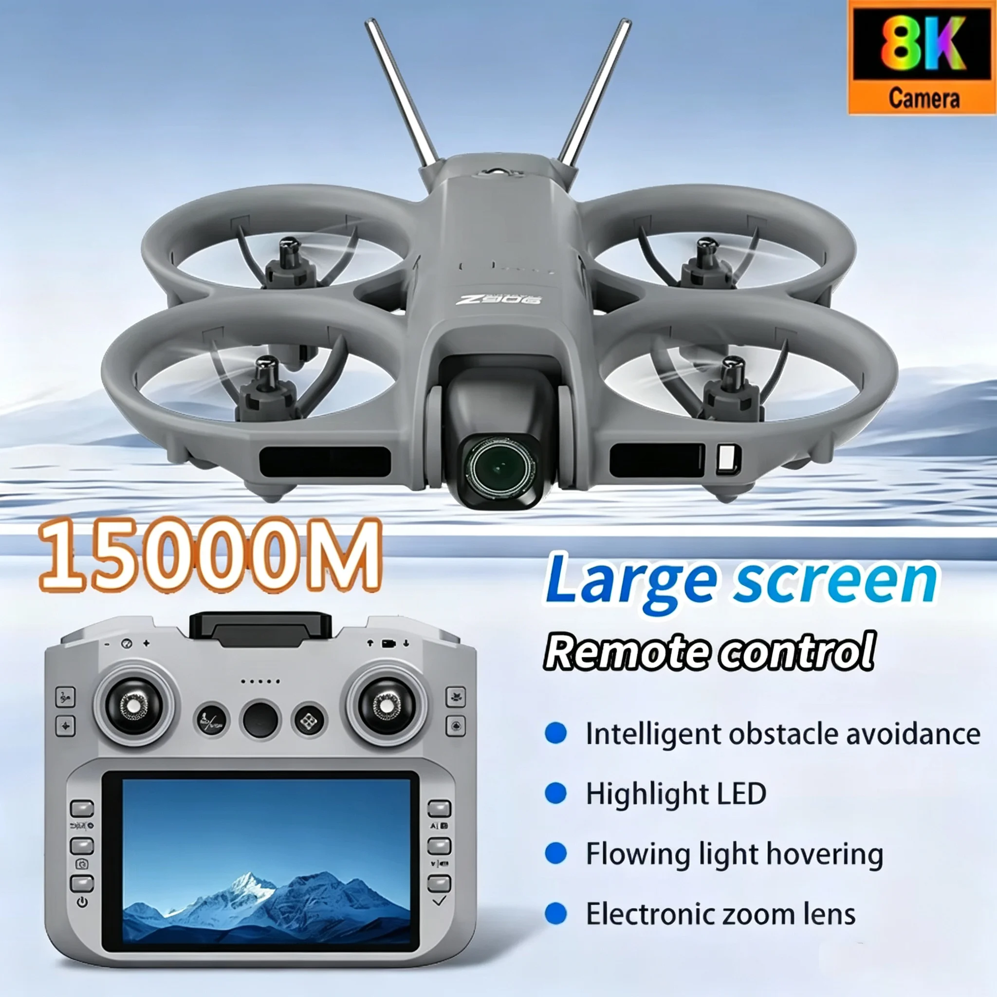 2026 Drone With 4.3-inch Large Screen 8k High-definition Aerial Photography Obstacle Avoidance Remote Control Quadcopter