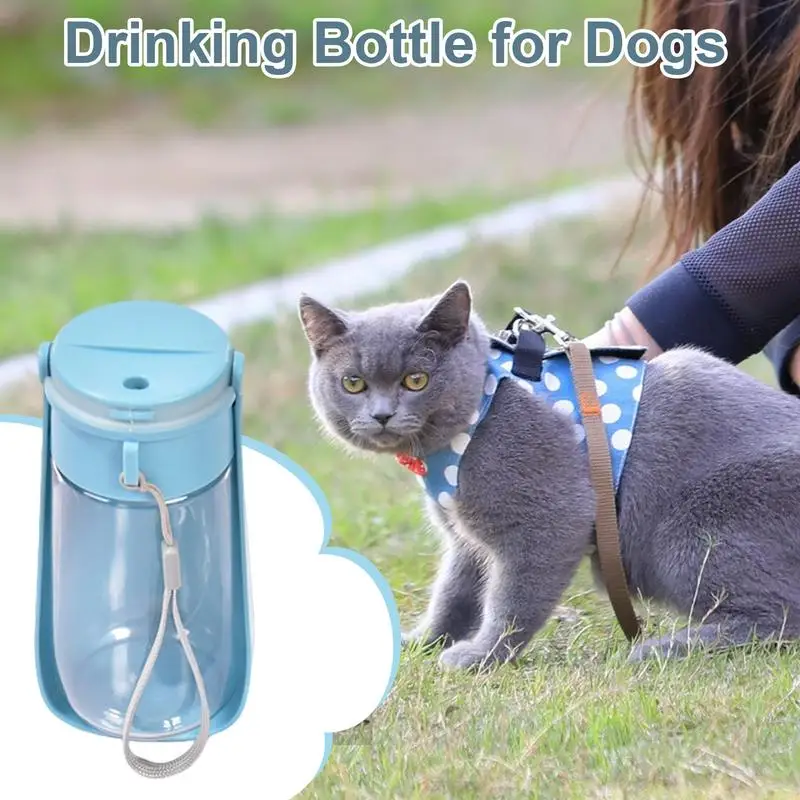 Dog Travel Water Bottle 450ml Folding Drink Bowl Dispenser For Dogs Leak-Proof Portable Dog Water Bottle Pet Dog Feed Bottle For