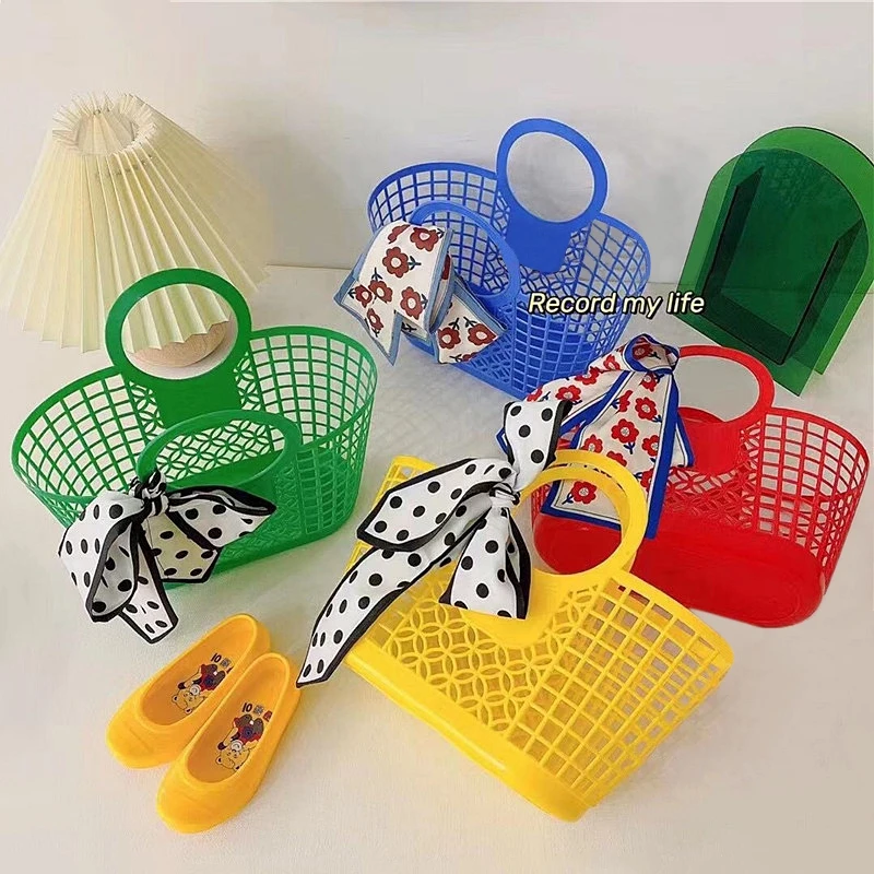 Plástico Esvaziou Cesta De Armazenamento, portátil Banheiro Wash Tote, organizador De Compras, Home Diversos Recipiente