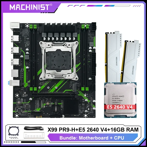 Imagen 1 del producto MACHINIST X99 PR9-H Placa base opcional Xeon E5 2640 V4 LGA 2011-3 CPU Kit Set 16GB DDR4 Memoria RAM NVME M.2