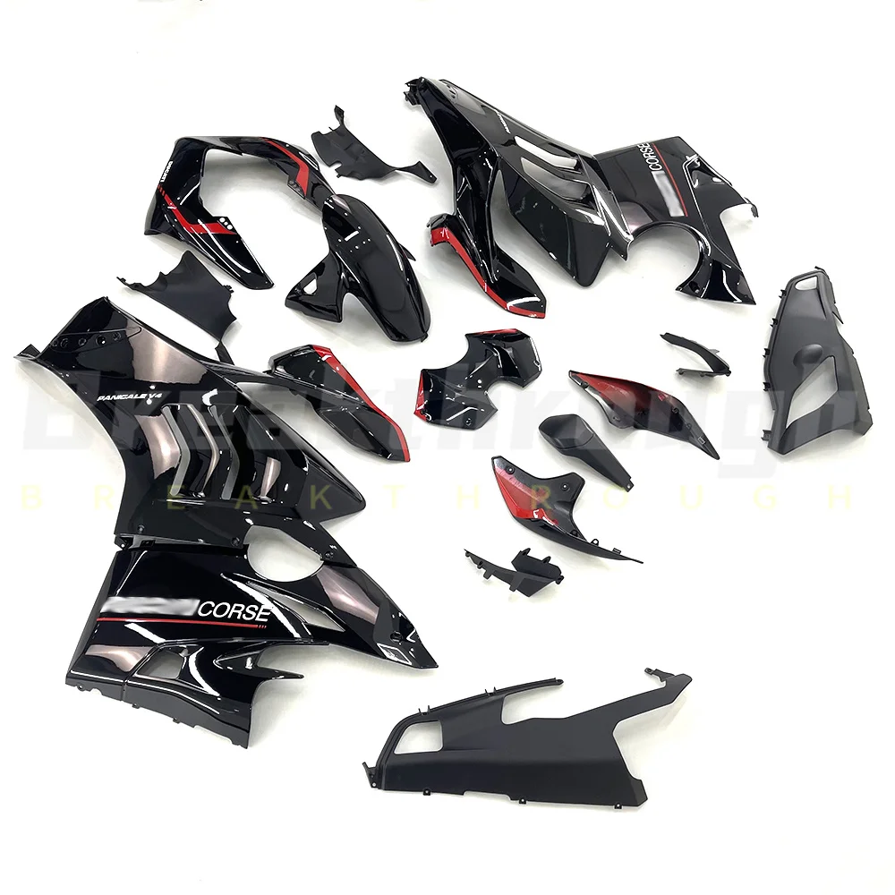 Suitable for Ducati Panigale V4 V4S/V4R 2018 2019 2020 2021 2022 Motorcycle Black and Red Body Fairing Modification Kit