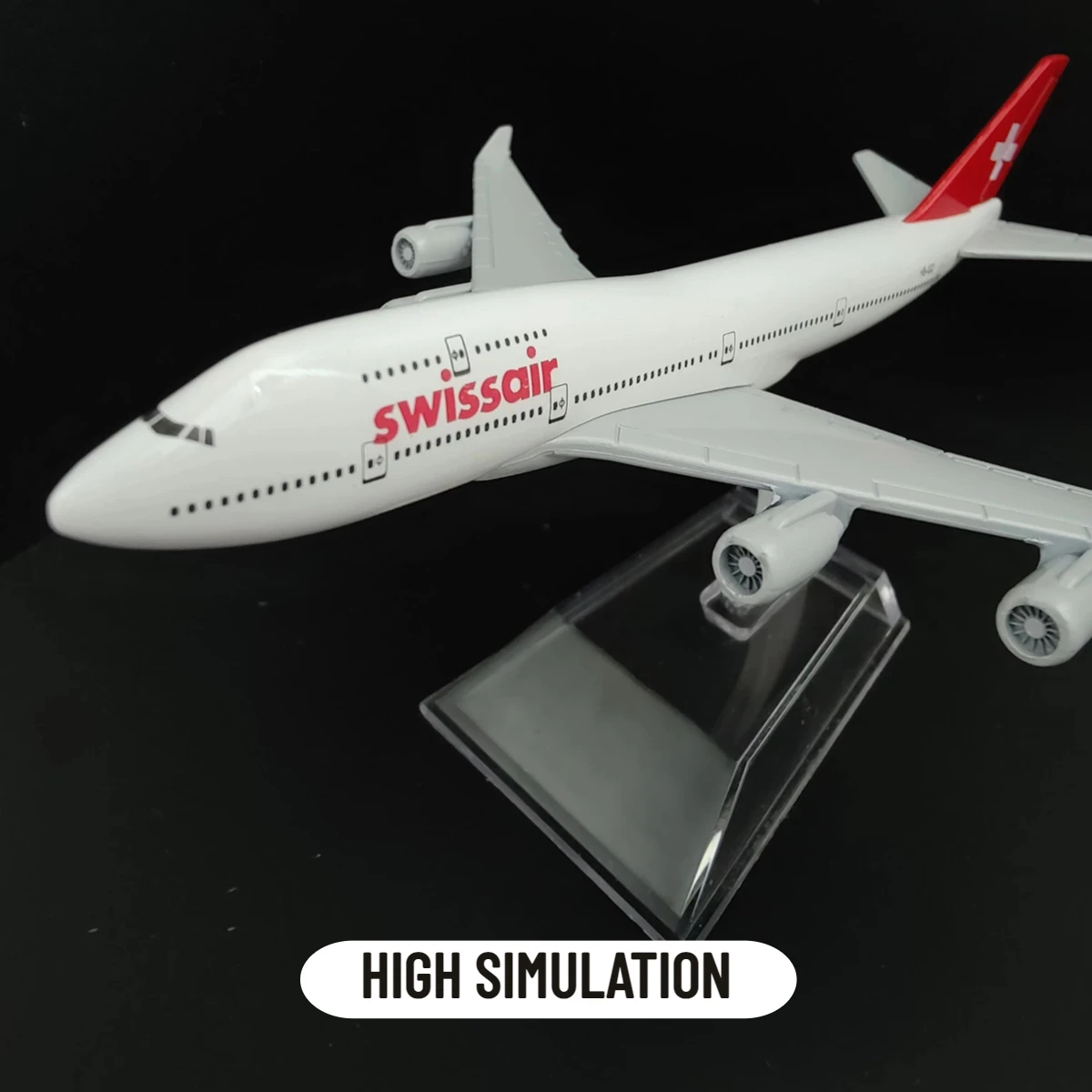 Scale 1:400 Metal Aviation Replica Swissair B747 Airlines Boeing Airbus Airplane Model Diecast Aircraft Miniature Toy for Boys