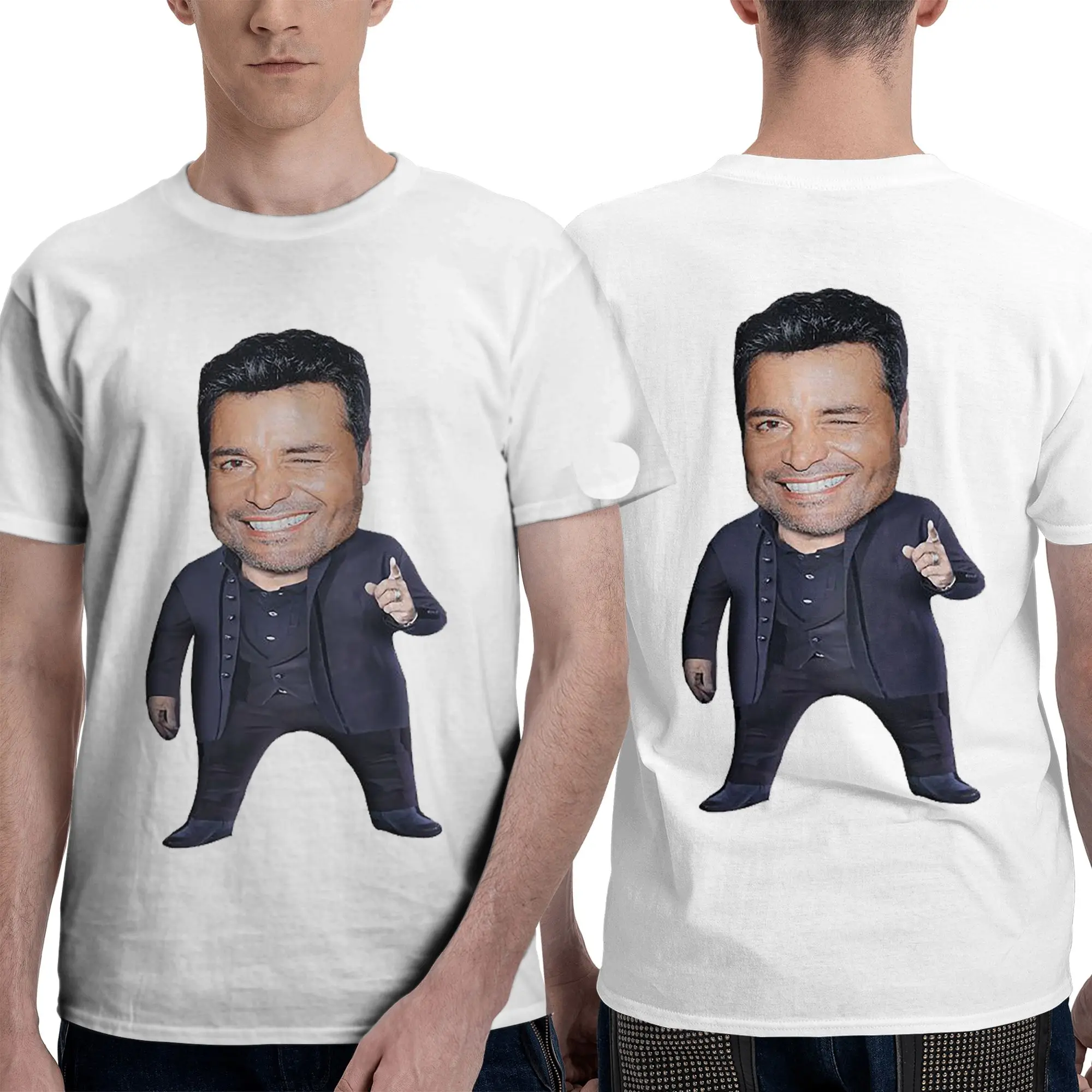 100% Cotton Chayanne Chiquito Meme T-Shirt Men's Double Sided T Shirt Men O-Neck Summer Shirts Tops Oversized
