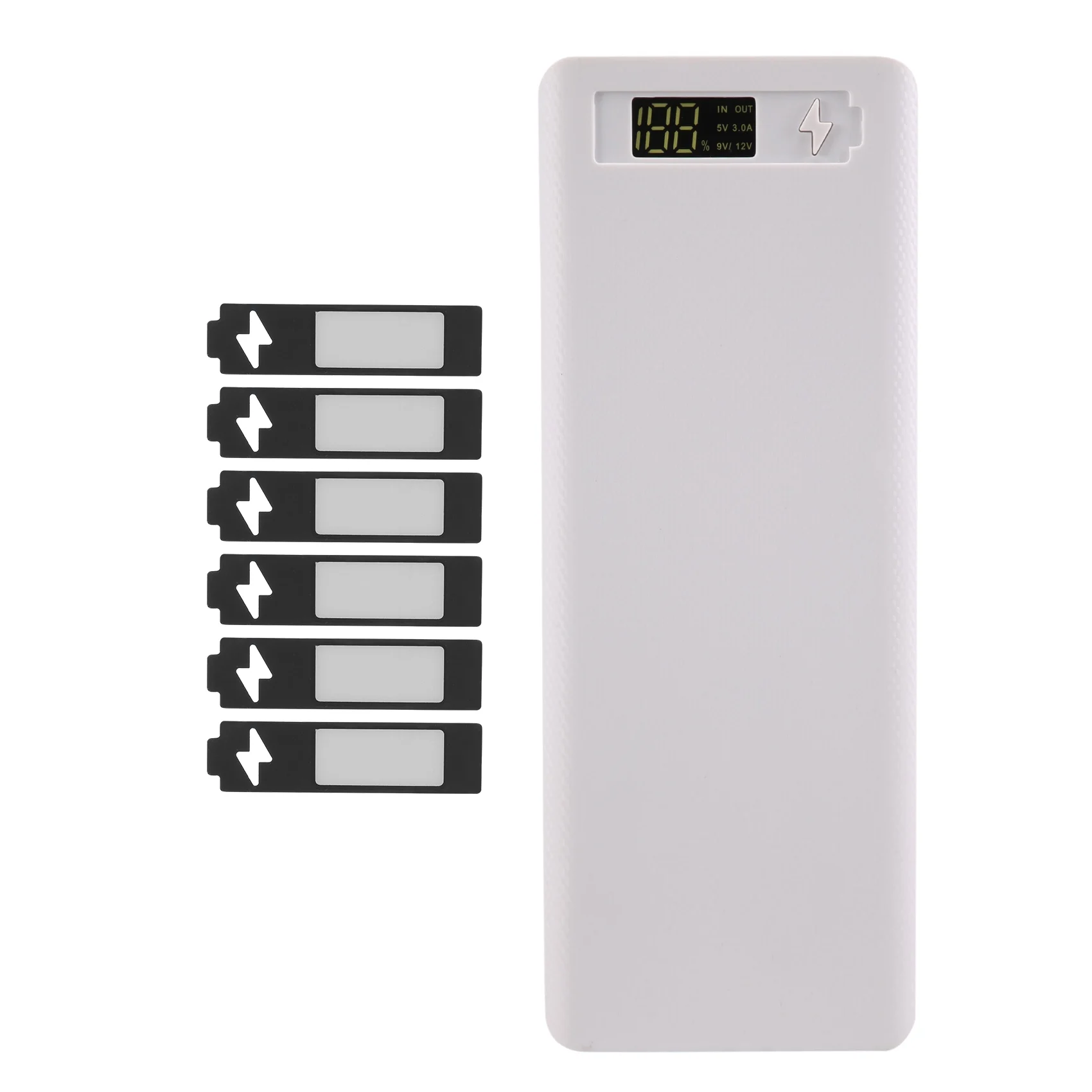 Welding Free 10 x 18650 Battery Storage Box Dual USB Power Bank Case DIY 18650 Battery Holder Box PD QC3.0 Quick Charge White