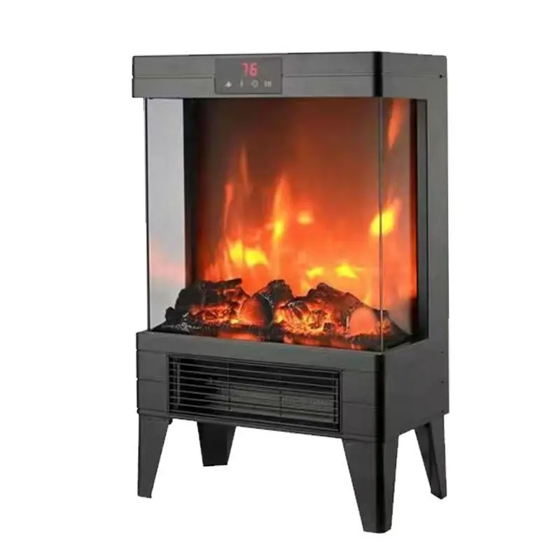 European Heating Fireplace Simulated Charcoal Burning Flame, Heightened Model 2000W Three-Second Heating Fireplace