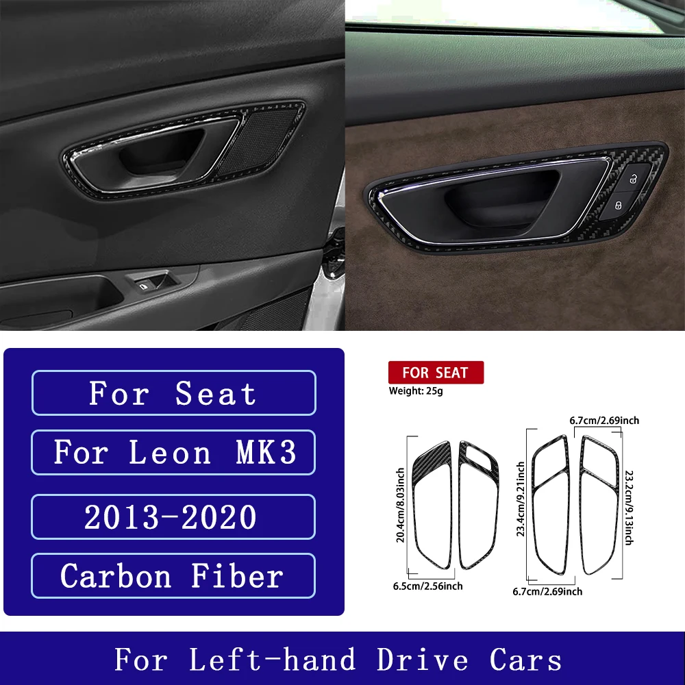Voor Seat Leon MK3 2013-2020 Koolstofvezel Centrale navigatie radio AC CD versnellingspook deurpaneel Auto Accessoires Decoratieve Stickers