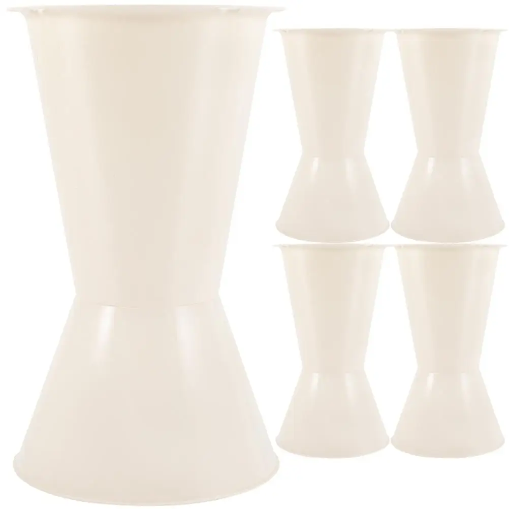 

5 Pcs Small Bouquet Base Bridesmaid Vases Flower Stand Plastic Holder for Artificial Flowers
