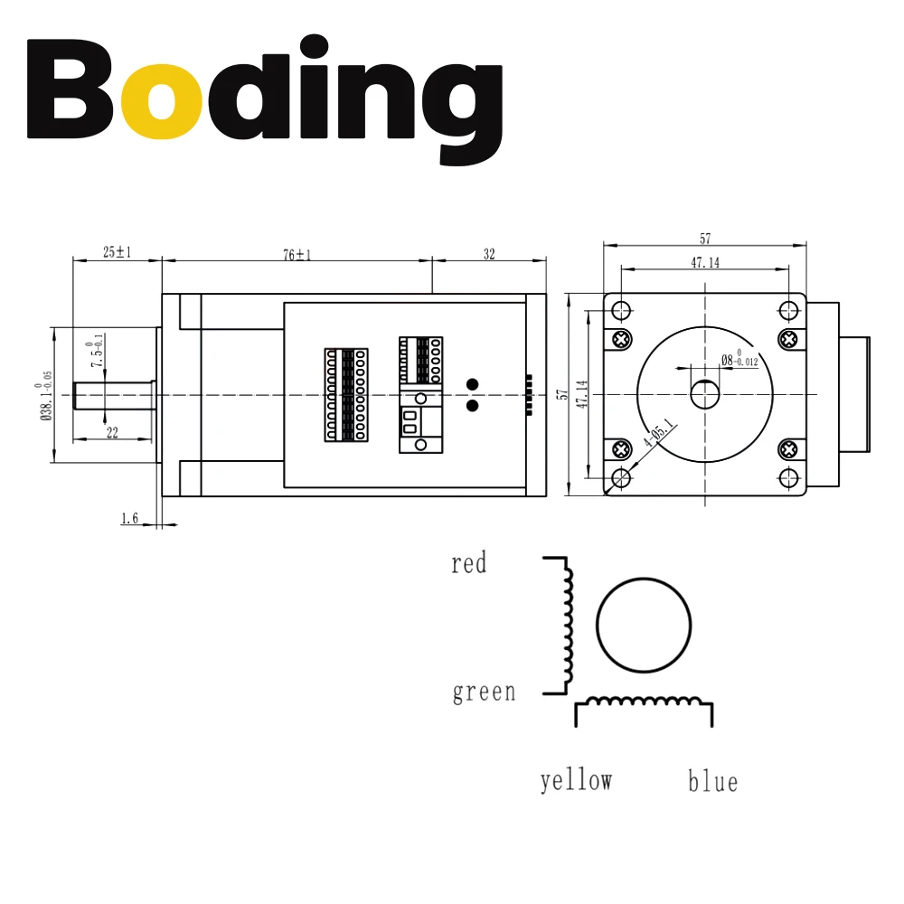 Imagem -02 - Boding Jss Nema23 200w 2n. m Circuito Fechado Integrado Motor Deslizante Driver 4.2a Jss57p2n para a Máquina de Gravura do Cnc