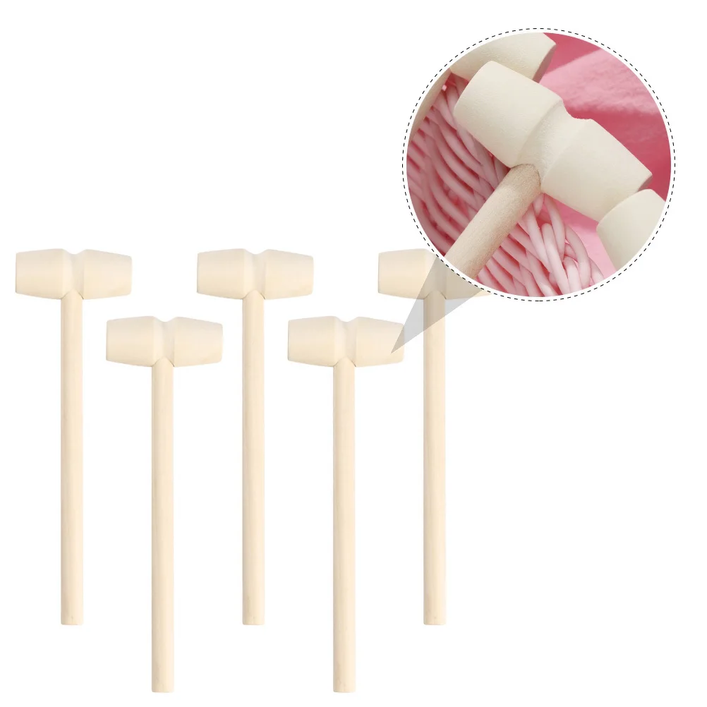 24 قطعة من المطارق الخشبية الصغيرة، سطح أملس آمن، تدريب يدوي تعليمي، تطوير عضلات الطفل، الضرب الإبداعي التفاعلي #6