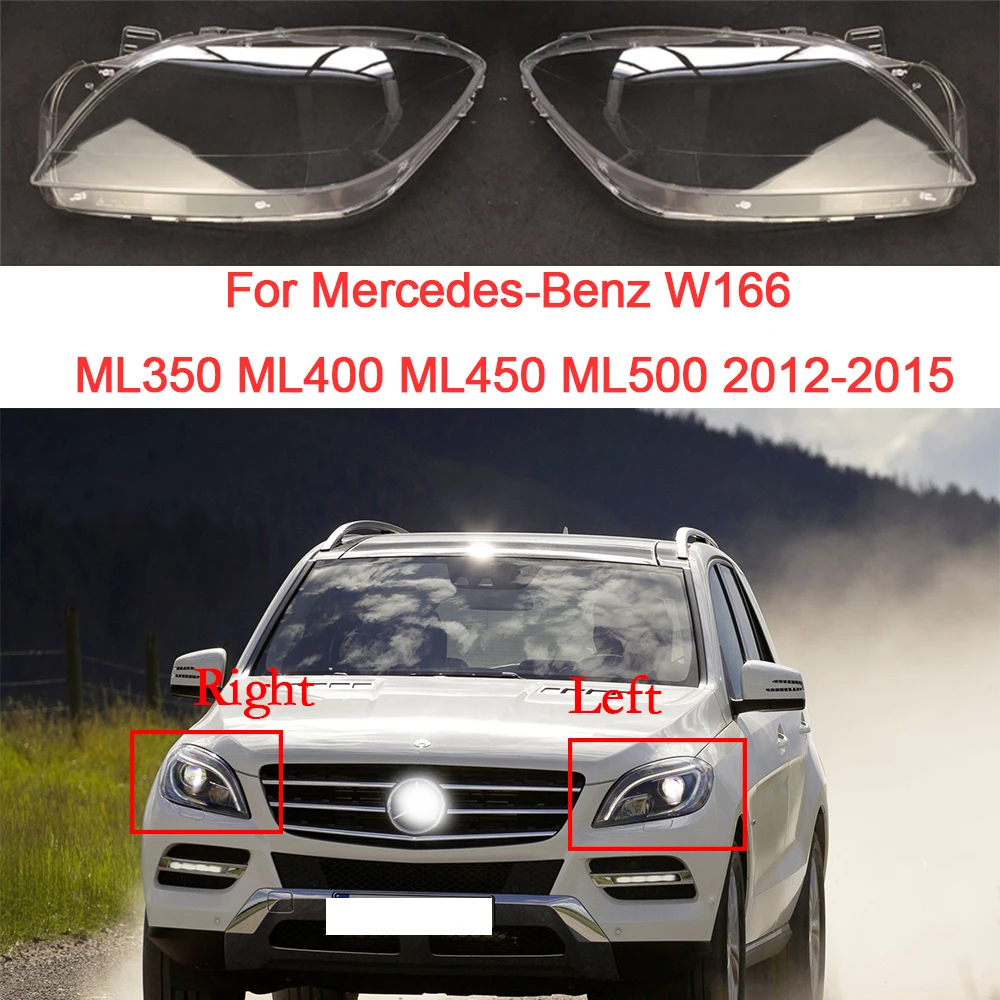 

Car Headlight Cover For Mercedes Benz ML 350 400 450 500 2012-2015 Car Parts Transparent Shell Headlamp Glass Car Accessoires