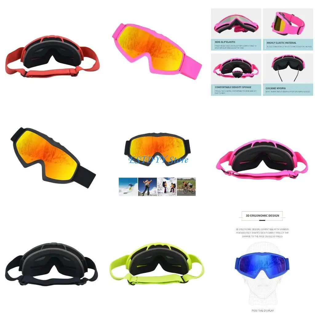 

G6DE Kids Ski Goggles Anti-Fog Snowboard Gogles для подростков Большое зрение снежные очки
