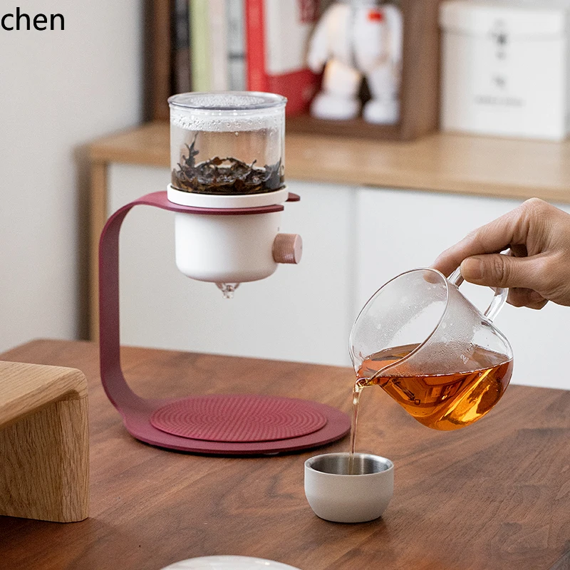 Japanese-style teapot, lazy glass teapot, drip filter freshly ground coffee pot