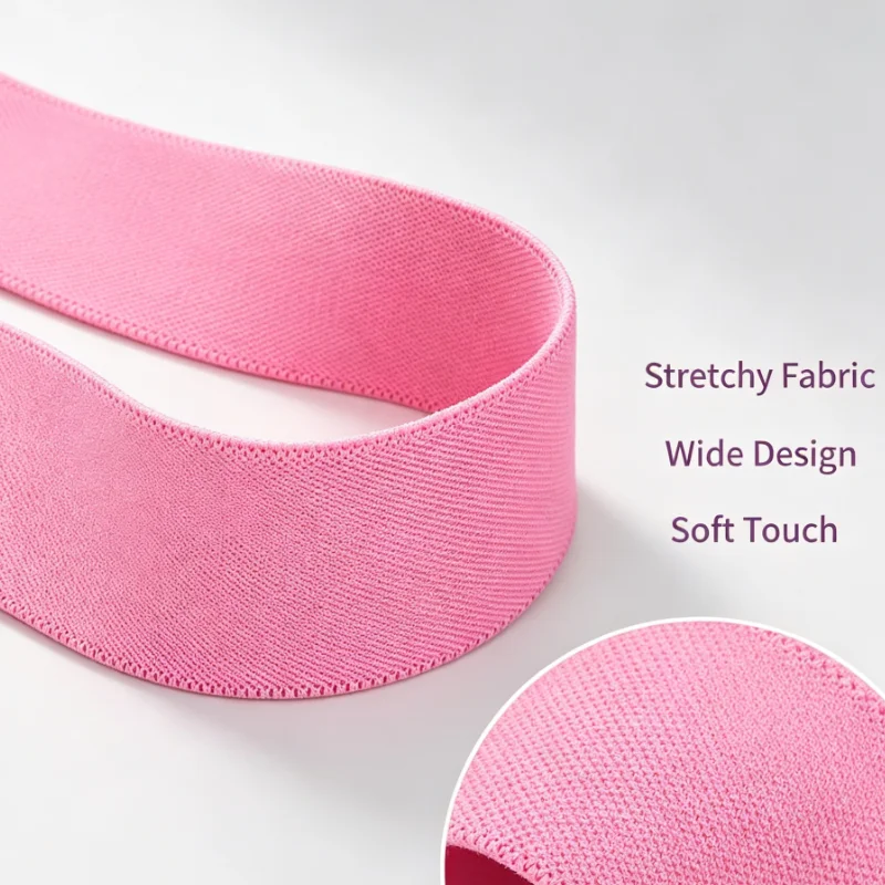 Wide Knitted Fabric Resistance Loop Band, High Tension Hip & Thigh Trainer for Glute Activation, Squat & Leg Workout at Home