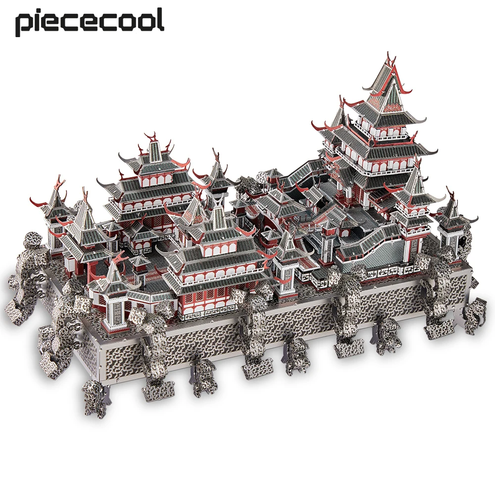 Piececool-rompecabezas 3D de Sky Royal Palace, Kits de construcción de modelos de Metal, Juguetes DIY para adolescentes, rompecabezas Teaser,