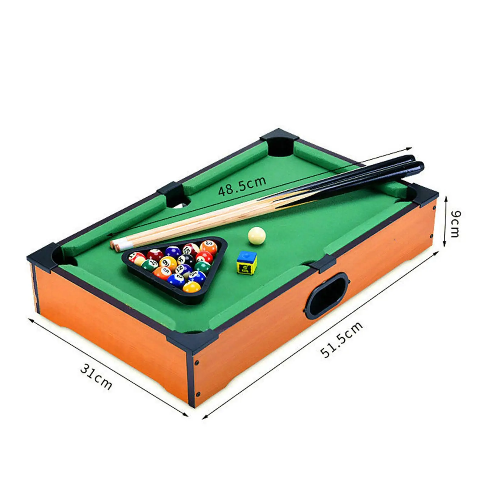 Mini Table Pool Wooden Snooker Billiards Game Set for Travel Home Party Game