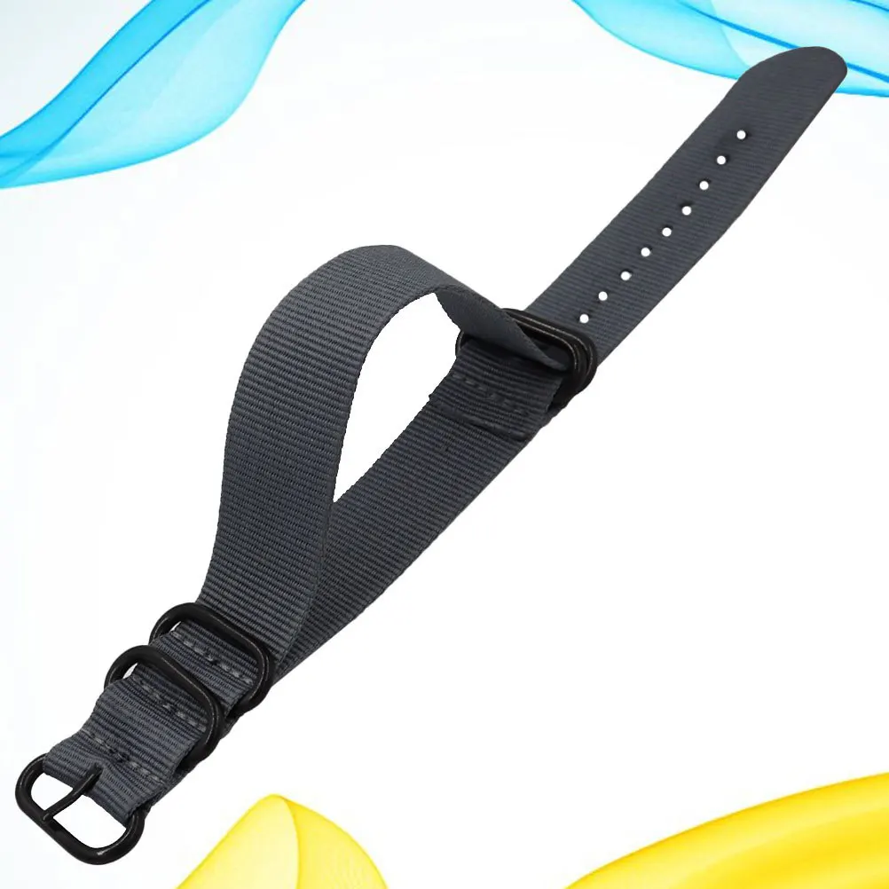 

1pc Nylon Watch Strap Watch Replacing Band Wrist Watch Strap Adjustable Watchstrap Alternative Wrist Strap 24mm Grey