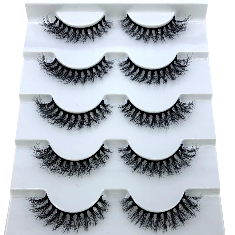 New 5 Pairs Lashes Mink Lashes Faux Eyelashes Mink False Eyelashes Dramatic Volume Lashes Eyelash Extension False Eyelashes