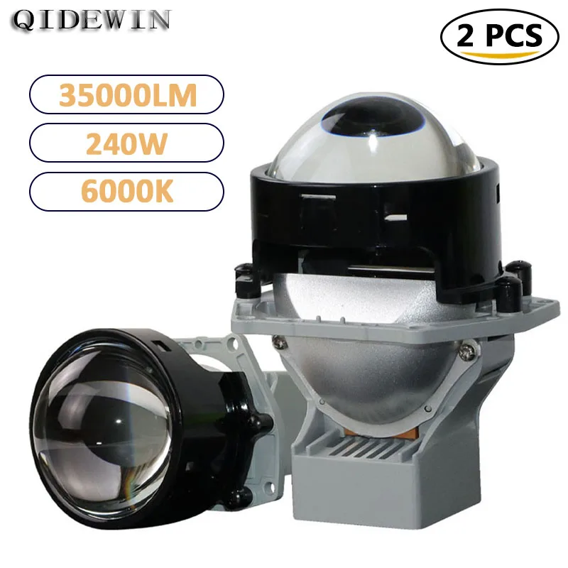 240W Lens Headlight 6000K High Power Laser Lights for Vehicles Automotive Spotlights Universal Lens Front Headlight Fog Lights