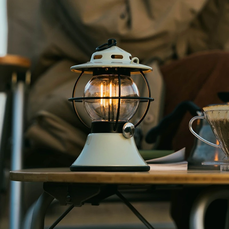 أضواء التخييم انعكاس القمر في الهواء الطلق خمر أضواء التخييم الديكور جو LED #2