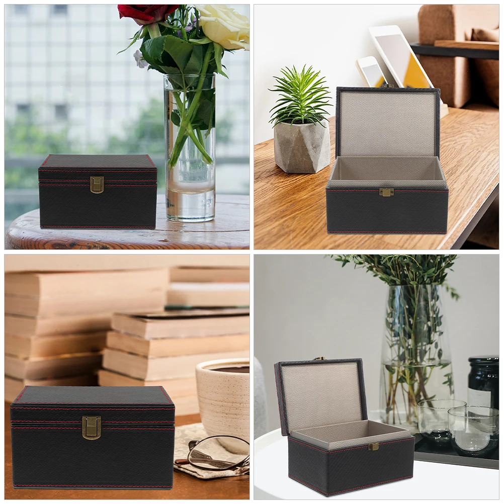 

Multi-Use Carbon Fiber Car Key Organizer Box with Matte Finish Holds Phones Coins Faraday Cage Box for Vehicle Interior