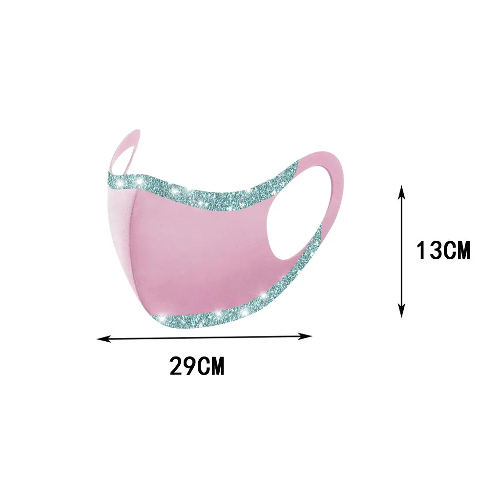 1PC Adult Sequins Windproof Reusable Printed Face Mask