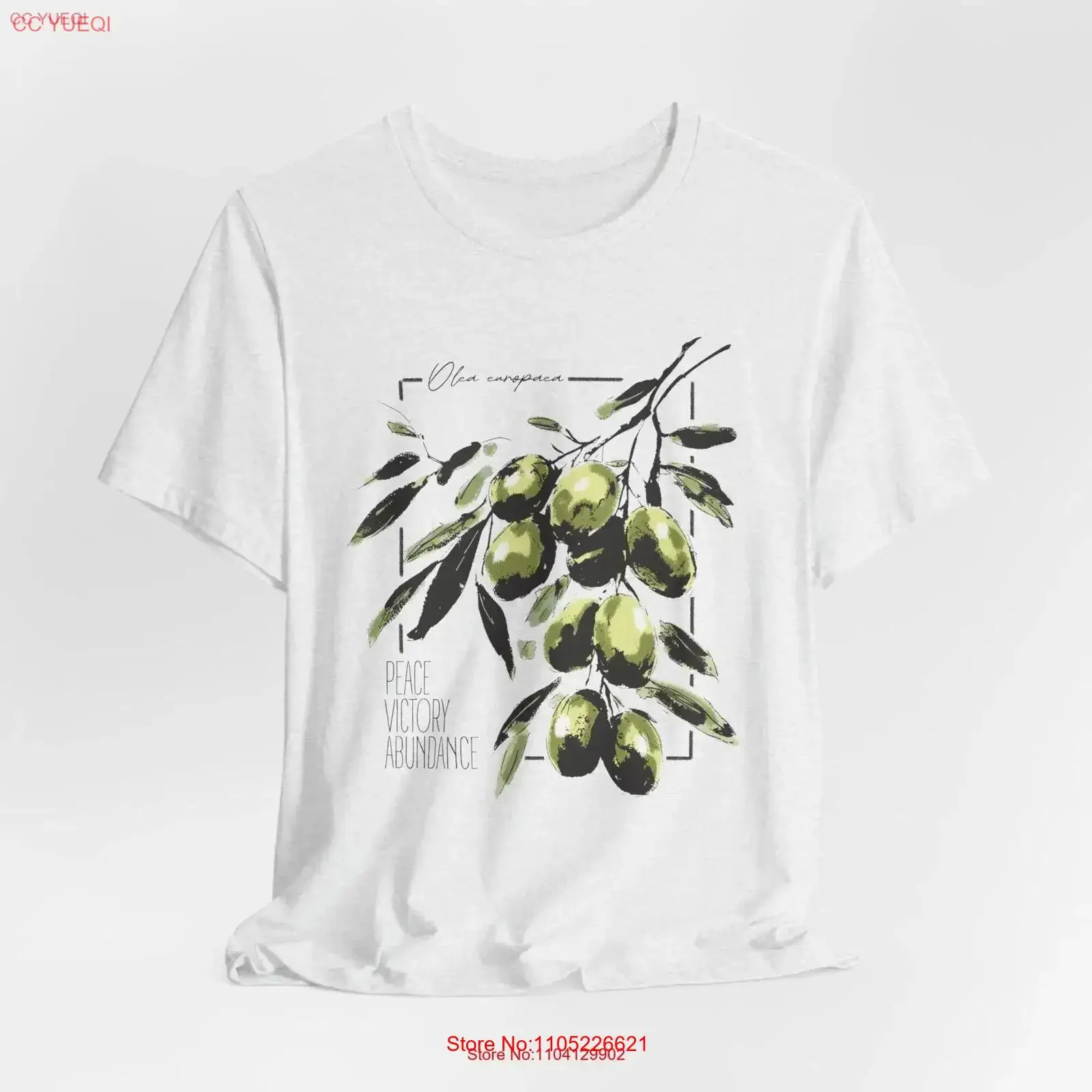 Olive Peace Victory Abundance T Shirt Inspirational Positivity Botanical for her Vintage Style vintage Washed fashion Casual