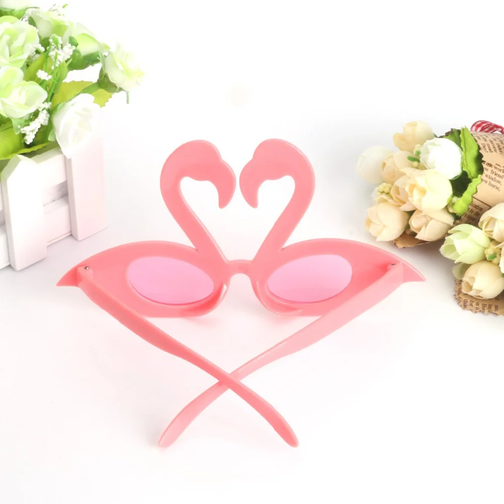 

Flamingo Eye Glasses Pink Hawaiian Party Accessories Lightweight Soft Texture Luau Beach Festival Flamingo Eyeglasses